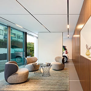 Gewebespanndecke weiss Wohnraum Zimmerdecke