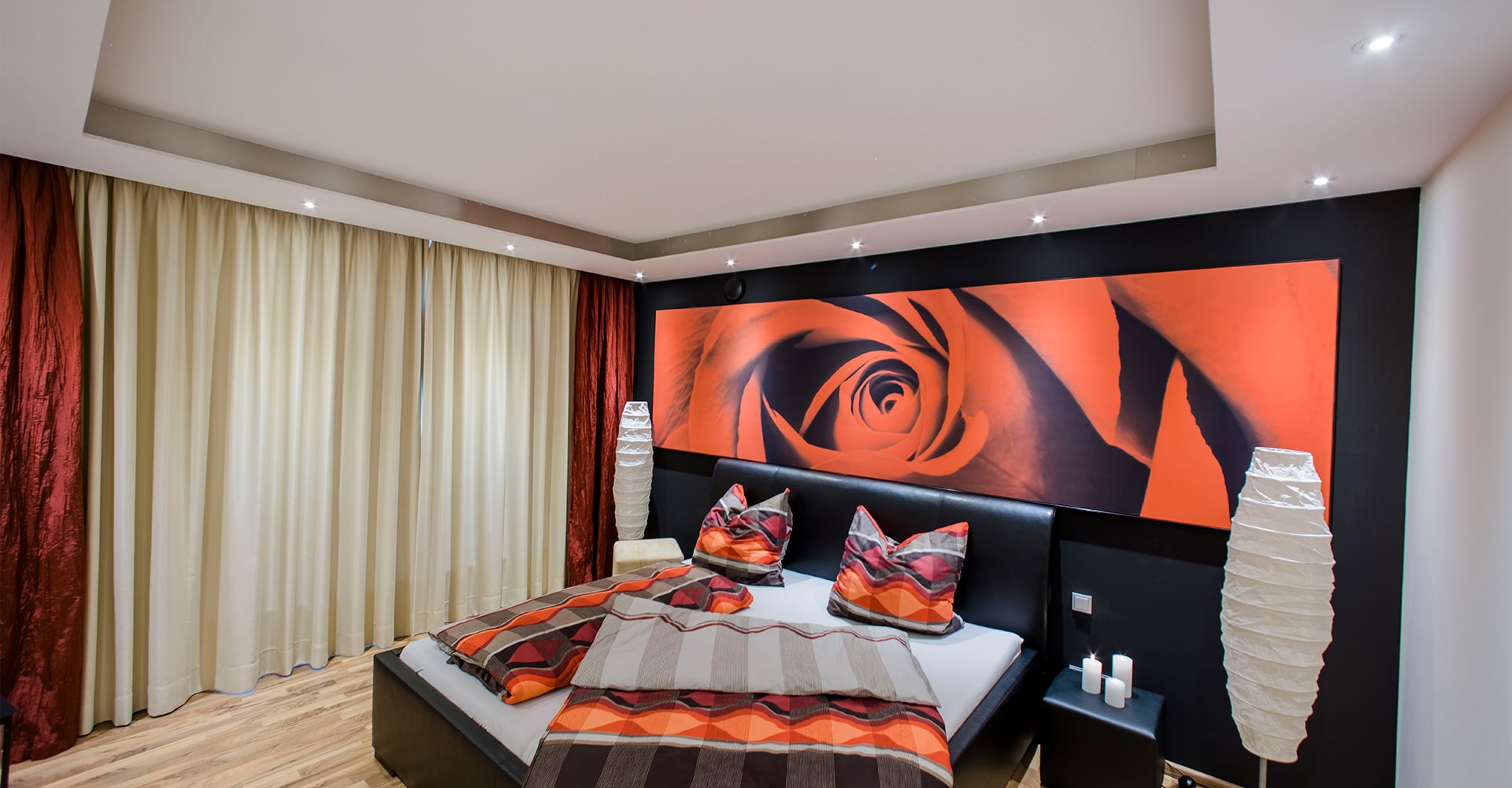 Spanndecke Schlafzimmer Sternenhimmel weiß