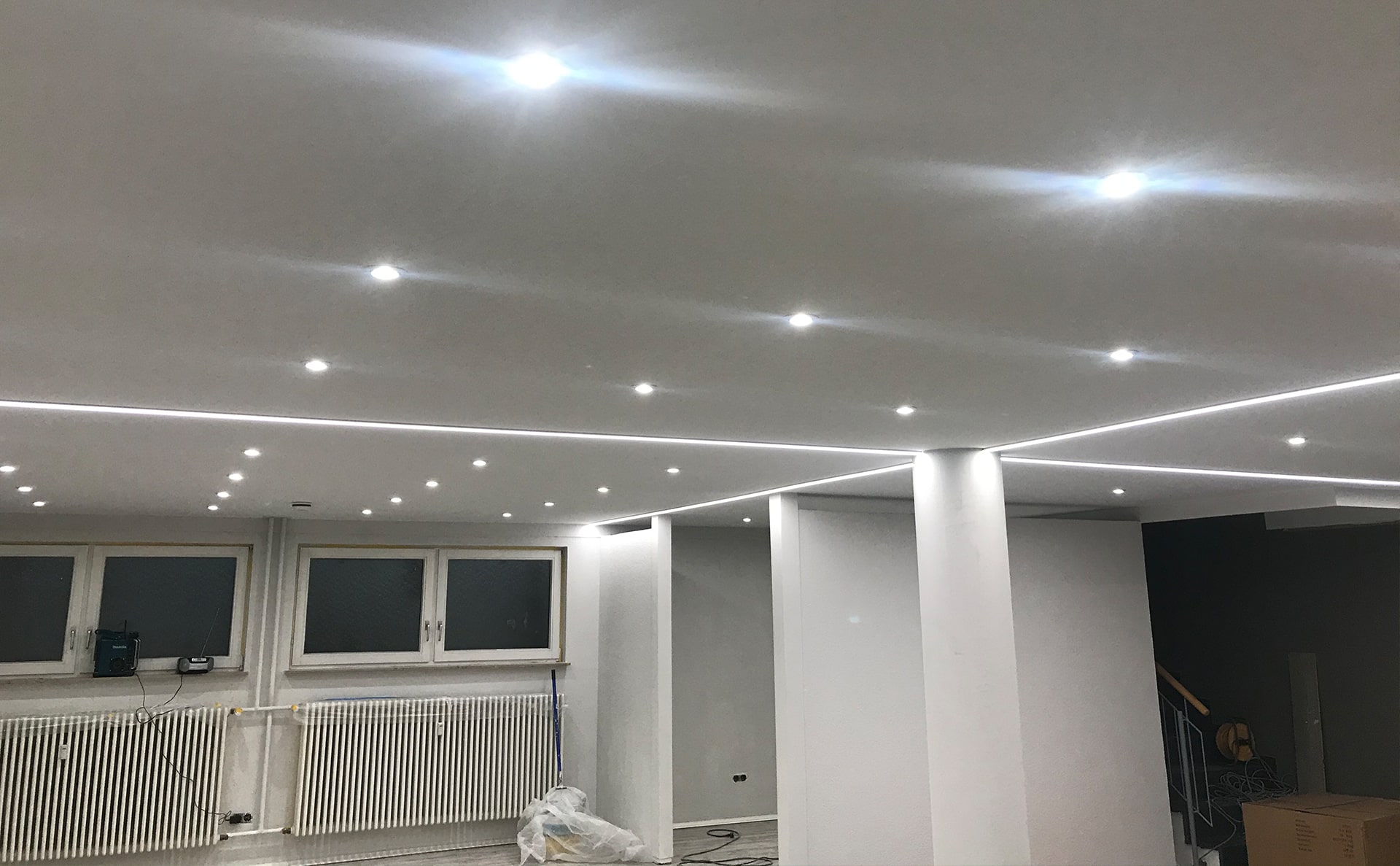 Spanndecke Nachher Lichtprofil